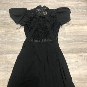 Miusol Black Lace Maxi Dress